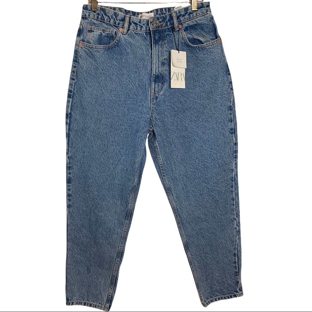 Zara Women’s Classic Mom Fit Blue Jeans Size 12